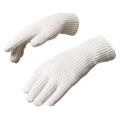 Produktbild von Gestrickte Telefonhandschuhe mit Fingerausschnitt uni beige