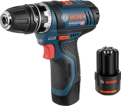 Zdjęcie produktu dla Bosch GSR 12V-15 FC Flex Professional, Wiertarka pistoletowa, Zamek centralny, Czarny, Niebieski, 1 cm, 1300 RPM, 3 cm