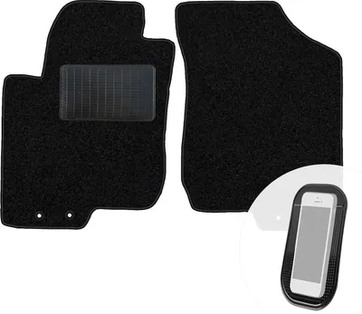 Produktbild von moto-MOLTICO Vorne Fußmatten Auto Velours Autoteppiche Schwarz Automatten Set 2-teilig passend für Kia Ceed I 2006-2012