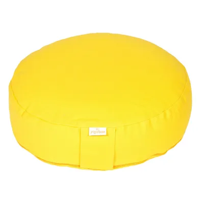 Produktbild von yogabox Meditationskissen BASIC extra FLACH - dotter 35 x 35 x 8 cm  Buchweizenschalen