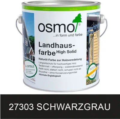 Produktbild von Osmo Landhausfarbe Schwarzgrau 2,50 l - 11400014