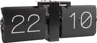 Produktbild von Karlsson - Flip Clock No Case - Schwarz - 36x8,5x14cm