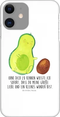 Produktbild von Mr. & Mrs. Panda Iphone 11 Handyhülle Avocado Kern rollt - Weiß - Geschenk, Liebe, Smartphone Hülle, Gesund, Geburtstag, XR, Wunder, Avocados, Schwangerschaft, Cover