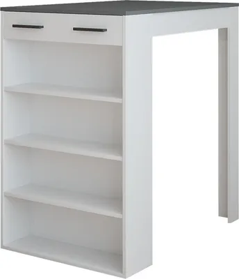Produktbild von Bartisch Vicco Repose Weiß/Anthrazit 67 x 100 cm, Model 55344