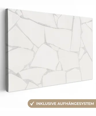 Obrázek produktu pro OneMillionCanvasses® - Obraz na plátně - 150x100 cm, Struktura - Kámen - Bílá - Šedá, Nástěnné umění Tisk Nástěnné dekorace - Fotografie na plátně - Obraz na dřevěném rámu