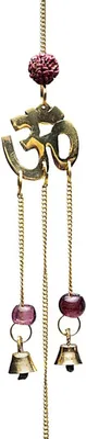 Produktbild von Glockenspiel Rudraksha mit OM Symbolen an Kordel -- 50 cm online bestellen