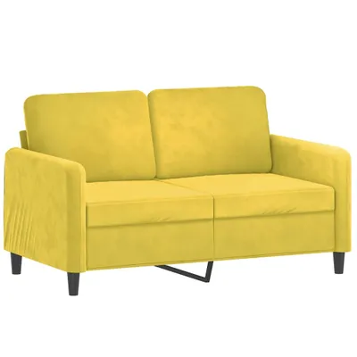 Obrázok produktu pre 2-miestna pohovka žltá 120 cm zamat