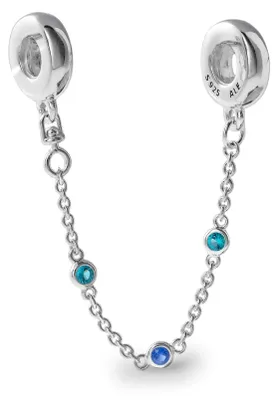Produktbild von PANDORA Komfortkette Drei Blaue Steine, 925er Silber, Kristalle