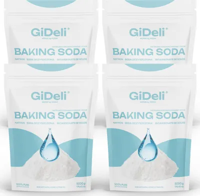 Produktbild von GiDeli Natron Pulver 4x5kg (20kg) Baking Soda E500ii Natriumbicarbonat