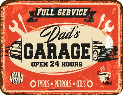 Produktbild von Papa - Fun-Schilder - Dad´s Garage