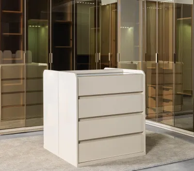 Produktbild von Insel begehbarer Kleiderschrank Doppelkommode beidseitig modern