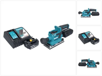 Produktbild von Makita DBO 382 RM1 Akku Schwingschleifer 18 V 93 x 185 mm Brushless + 1x Akku 4,0 Ah + Ladegerät