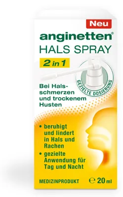 Produktbild von anginetten Halsspray Erwachsene 20 ml