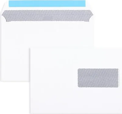 Produktbild von Briefumschläge C5 100g/qm haftklebend Fenster rechts VE=500 Stück weiß