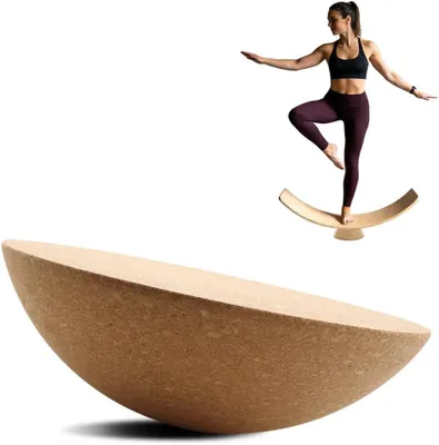 Imagen del producto de Tabla de equilibrio semicircular, de corcho, con un diámetro de 15 cm, para yoga
