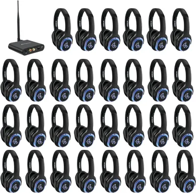 Produktbild von Retekess TA004 Silent Disco Kabelloser Kopfhörer, für Fernseher, 3 Kanäle, HiFi-Stereo-Audio, 200 m, Lautstärkeregler, für Sportfan, Senioren, Gamer