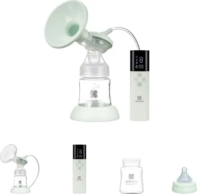 Produktbild von Kikkaboo Milchpumpe Caily elektrisch Flasche 150ml Speicherfunktion Touchscreen grün