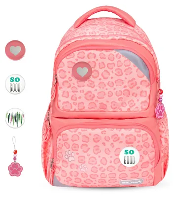 Produktbild von Belmil Schulrucksack "Maxi Pack" CATY mit Patches für Mädchen ab 3. Klasse