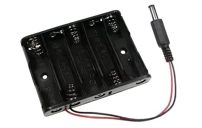Produktbild von 5 x AA Batteriehalter mit 2.1mm Klinkenstecker