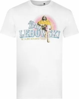 Immagine prodotto di Il Grande Lebowski - Maglietta "Dude Returns" da uomo TV1500 (L) (Bianco)