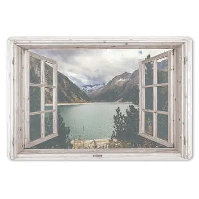 Produktbild von MuchoWow® Mauspad Mousepad Aussicht - Wasser - Berg 27x18 cm - Mousepads - Maus Mat - Pad - Mausunterlage - Büroartikel - Desk Matten