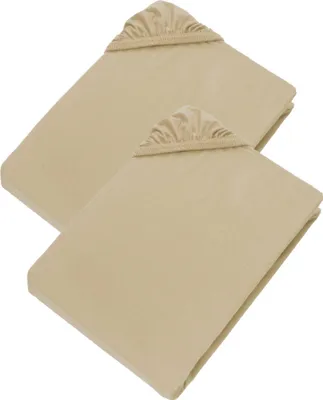 Produktbild von ESPRIT Spannbettlaken PREMIUM Beige 200 x 200 cm - 2er Set