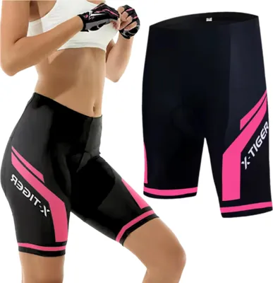Obrázok produktu pre X-Tiger | Dámske cyklistické šortky - veľkosť M - čierne - pohodlné - priedušné - gélová vložka