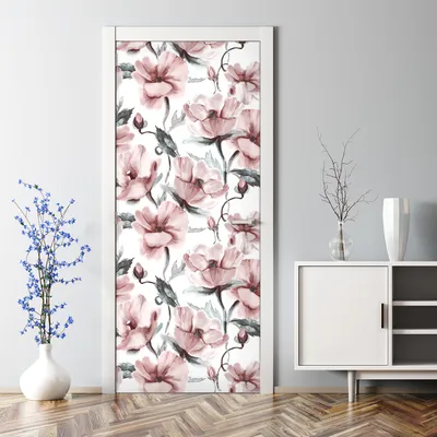 Produktbild von Dekorative Türposter Aufkleber Türsticker selbstklebend Klebefolie Sommerblumen Buntes 70 x 200 cm