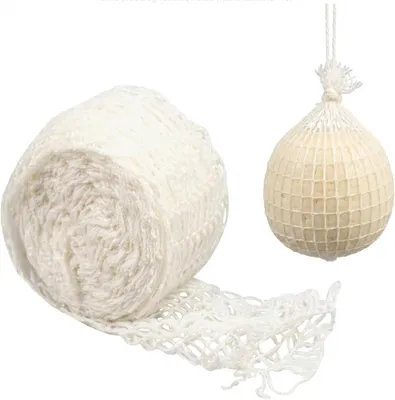 Produktbild von Käsenetz 3m x 12cm – Elastisches Räuchernetz für Käse & Fleisch, hitzebeständig bis 220°C, lebensmittelecht & zuschneidbar
