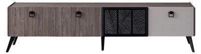 Immagine prodotto di Credenza soggiorno porta TV mobile basso RTV cassettiera legno grigio