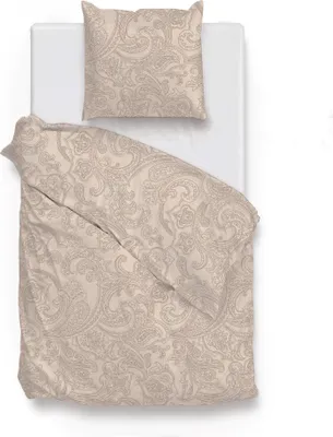 Produktbild von Zo!Home  Paisley di Lino Bettwäsche 135 Sandy Beige Abstract Sandy-Beige 1 Bettbezug 135x200cm + 1 Kissenbezug 80x80cm