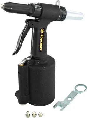 Produktbild von Rodcraft Druckluft-Nietpistole RC6700, Setzkraft 8,8 kN, Aluminium 2,4 - 5 mm, mit Sammelbehälter für abgerissene Nietdorne