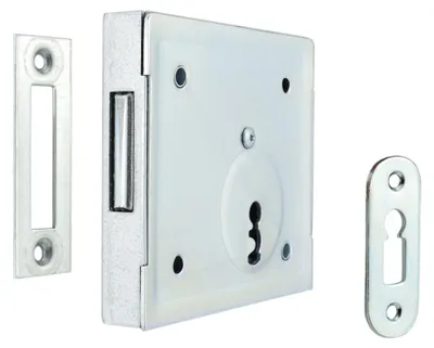 Produktbild von Kastenriegelschloss 150 DIN links / rechts BB mit Flachschlieblech Dornma 60 mm
