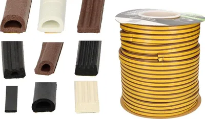 Obrázok produktu pre KOTARBAU® Tesniaca páska pre dvere Okná D 9 x 7,5 mm 5m Biele tesnenie dverí Tesniaca páska na okná Gumové tesnenie Samolepiace tesnenie EPDM Izolácia