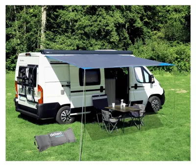 Produktbild von Sonnensegel 4,50 x 2,4 m für Wohnwagen und Wohnmobil, grau, Wassersäule 2000 mm