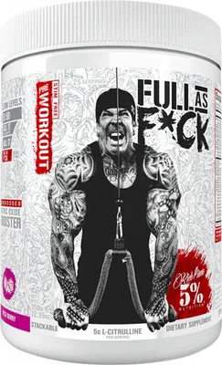 Produktbild von 5% Nutrition - Rich Piana Full AF (20 serv) Wild Berry - Pre-Workout - NO-Booster
