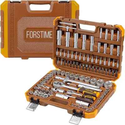 Produktbild von FORSTIME Werkzeugsatz GROSS 108-TEILIG 1/4"" 1/2"" 6-kant 4-32mm