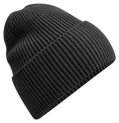 Image de Beechfield - Bonnet à bord-côte FK1674 (taille unique) (charbon)