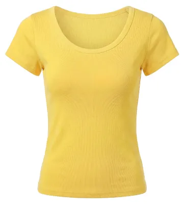Image de T-shirt pour femmes DULCEY - jaune, taille S