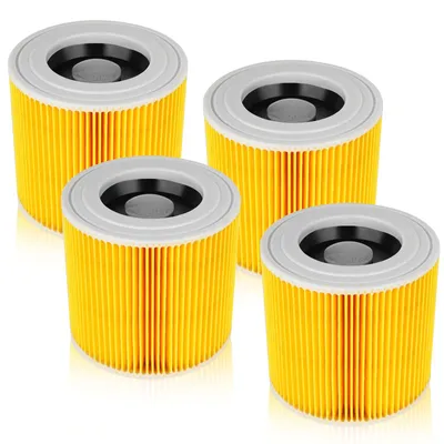 Patronenfilter, 4 Stück, kompatibel mit Kärcher WD3/WD2