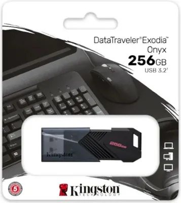Produktbild von Kingston Technology DataTraveler 256GB Portable USB 3.2 Gen 1 Exodia Onyx, 256 GB, USB Typ-A, 3.2 Gen 1 (3.1 Gen 1), Kappe, 8 g, Schwarz