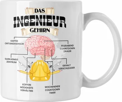 Produktbild von Trendation - Ingenieur Tasse Lustiges Geschenk für Bester Ingenieur Spruch Becher Geburtstag Weihnachten (Weiß)