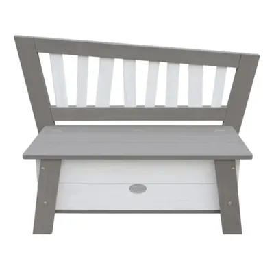 Immagine prodotto di AXI Corky Panca per bambini in grigio e bianco | Panca di legno per bambini con spazio di stoccaggio | 116x37x84 cm