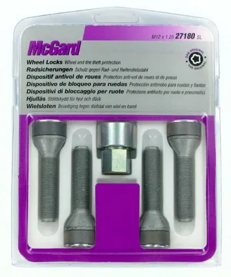 Imagen del producto de Juego de antirrobos para llantas MCGARD de ultra alta seguridad, modelo 60 M12, con llave de 19 mm y 47 mm de longitud, compatible con vehículos SKODA YETI (5L)