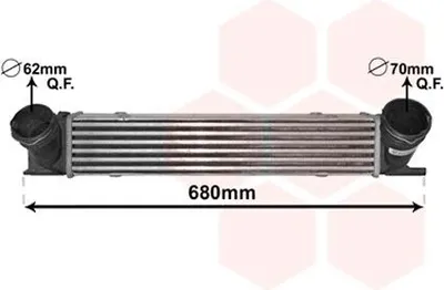 Produktbild von VAN WEZEL 06004538 Ladeluftkühler LLK für BMW 3 Touring (E91) Turbo Intercooler
