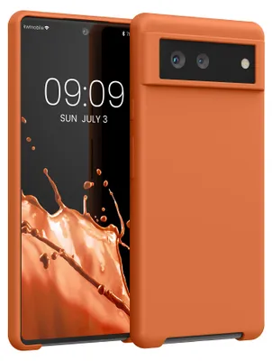 Produktbild von kwmobile Handyhülle für Google Pixel 6 Hülle - Case Silikon - Kabelloses Laden - Schutzhülle Cover in Warme Aprikose