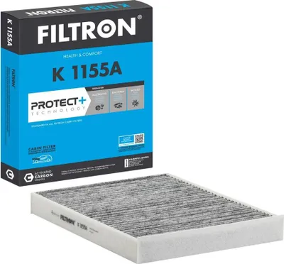 Produktbild von FILTRON K 1155A Innenraumfilter Pollenfilter für VW Transporter V Bus (7HB, 7HJ, 7EB, 7EJ, 7EF, 7EG, 7HF, 7EC) Aktivkohle