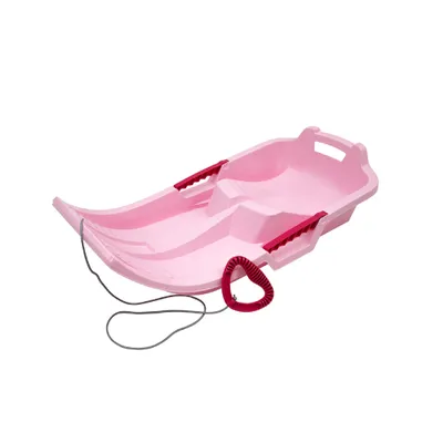 Produktbild von KHW Minibob | rosa | schneller Kinderschlitten aus Kunststoff | mit Brems- & Lenkfunktion | Germany | | 80×40×20 cm