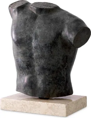 Immagine prodotto di Casa Padrino scultura decorativa con busto in bronzo antico/beige 38 x 23 x h. 48 cm - figura decorativa in metallo con base in marmo - decorazione soggiorno - decorazione scrivania - decorazione ufficio - accessori decorativi