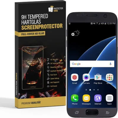 Produktbild von 2x 9H Panzerglas für Samsung Galaxy S7 FULL CURVED Displayschutz Panzerfolie Schutzfolie Schutzglas DisplayglasHartglas echtes Tempered Sicherheitsglas Glasfolie